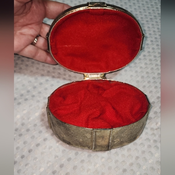 GODINGER EUC SILVERPLATED OVAL TRINKET JEWELLRY BOX - Picture 2 of 6